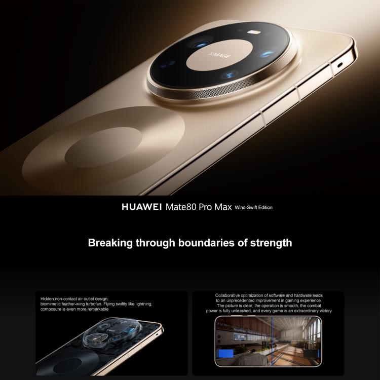 HUAWEI Mate 80 Pro Max 風尚版，16GB+512GB，側邊指紋辨識，6.9 吋 HarmonyOS 6.0 Kirin 9030 Pro，NFC，OTG，不支援 Google Play，Mate 80 Pro Max 風尚版，16GB+512GB，Mate 80 Pro Max 風尚版，16GB+1TB