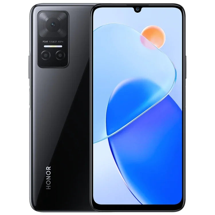 三鏡頭後置相機，側邊指紋辨識，5000mAh 電池，6.74 吋 Magic UI 5.0（Android 11）MediaTek Dimensity 700 八核心最高 2.2GHz，網路：5G，OTG，不支援 Google Play，8GB+128GB