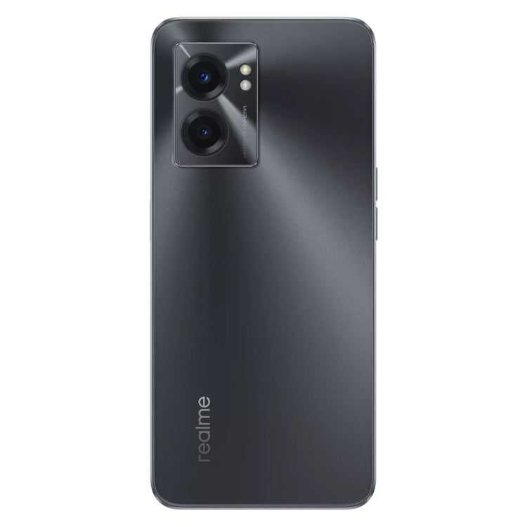 雙鏡頭後置，側邊指紋辨識，5000mAh 電池，6.58 吋 Realme UI 3.0 / Android 12 聯發科天璣 810 八核心最高 2.4GHz，網路：5G，支援 Google Play，12GB+256GB