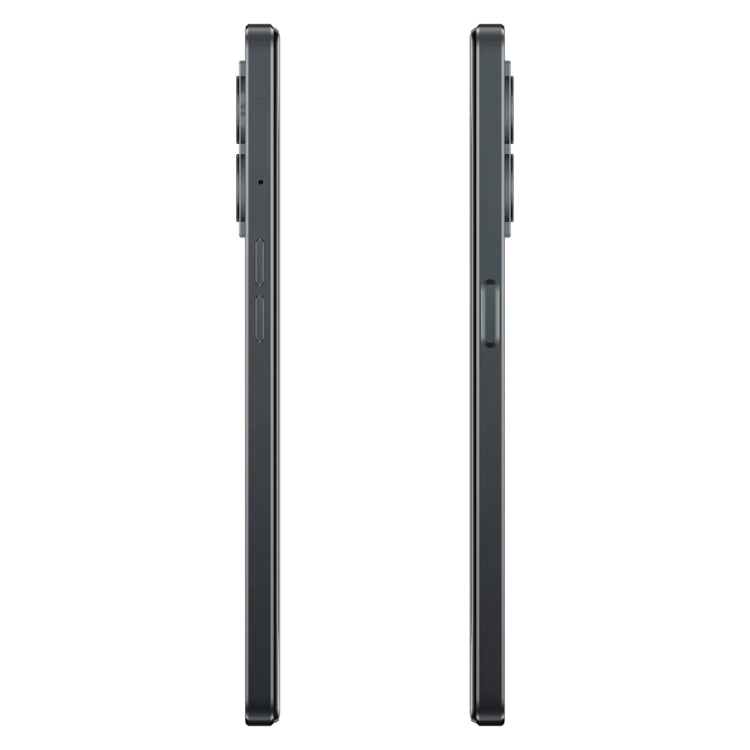 雙鏡頭後置，側邊指紋辨識，5000mAh 電池，6.58 吋 Realme UI 3.0 / Android 12 聯發科天璣 810 八核心最高 2.4GHz，網路：5G，支援 Google Play，12GB+256GB