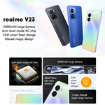 雙鏡頭後置，側邊指紋辨識，5000mAh 電池，6.58 吋 Realme UI 3.0 / Android 12 聯發科天璣 810 八核心最高 2.4GHz，網路：5G，支援 Google Play，12GB+256GB