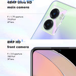 雙鏡頭後置，側邊指紋辨識，5000mAh 電池，6.58 吋 Realme UI 3.0 / Android 12 聯發科天璣 810 八核心最高 2.4GHz，網路：5G，支援 Google Play，12GB+256GB
