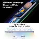 雙鏡頭後置，側邊指紋辨識，5000mAh 電池，6.58 吋 Realme UI 3.0 / Android 12 聯發科天璣 810 八核心最高 2.4GHz，網路：5G，支援 Google Play，12GB+256GB