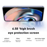 雙鏡頭後置，側邊指紋辨識，5000mAh 電池，6.58 吋 Realme UI 3.0 / Android 12 聯發科天璣 810 八核心最高 2.4GHz，網路：5G，支援 Google Play，12GB+256GB