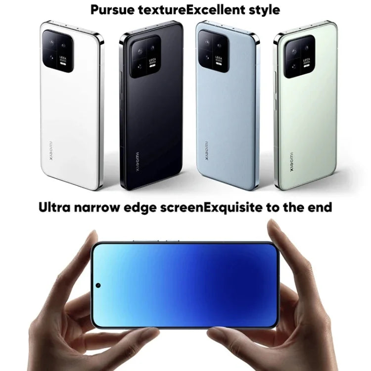 三鏡頭後置，6.36 吋螢幕指紋辨識，MIUI 14，高通驍龍 8 Gen 2 八核心，最高 3.2GHz，網路：5G，NFC，無線充電功能，小米 13 12GB+256GB