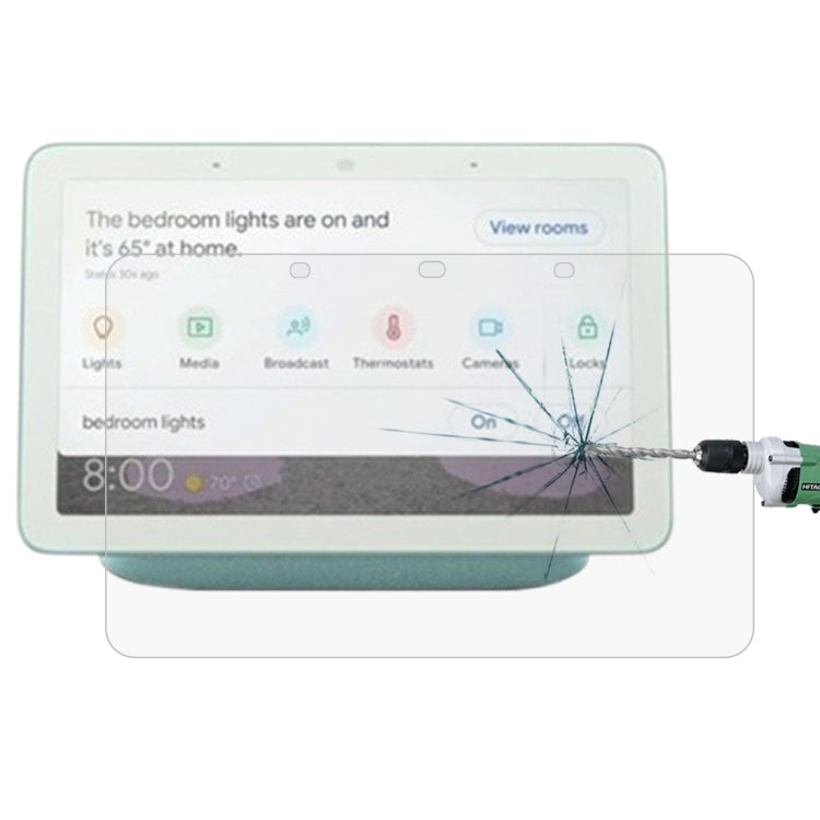 0.3mm 9H 2.5D 高清防爆鋼化玻璃膜，適用於Google Home Hub智能喇叭