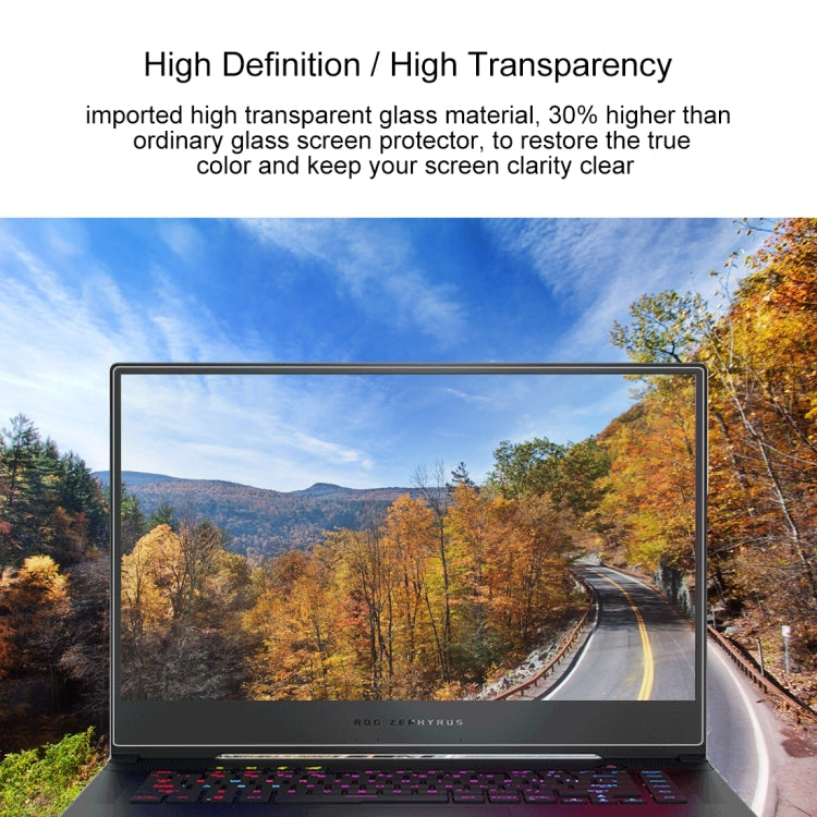 筆記型電腦螢幕高清鋼化玻璃保護膜，適用於 ASUS ROG Zephyrus M GU502 15.6 吋，適用於 ASUS ROG Zephyrus M 15.6 吋