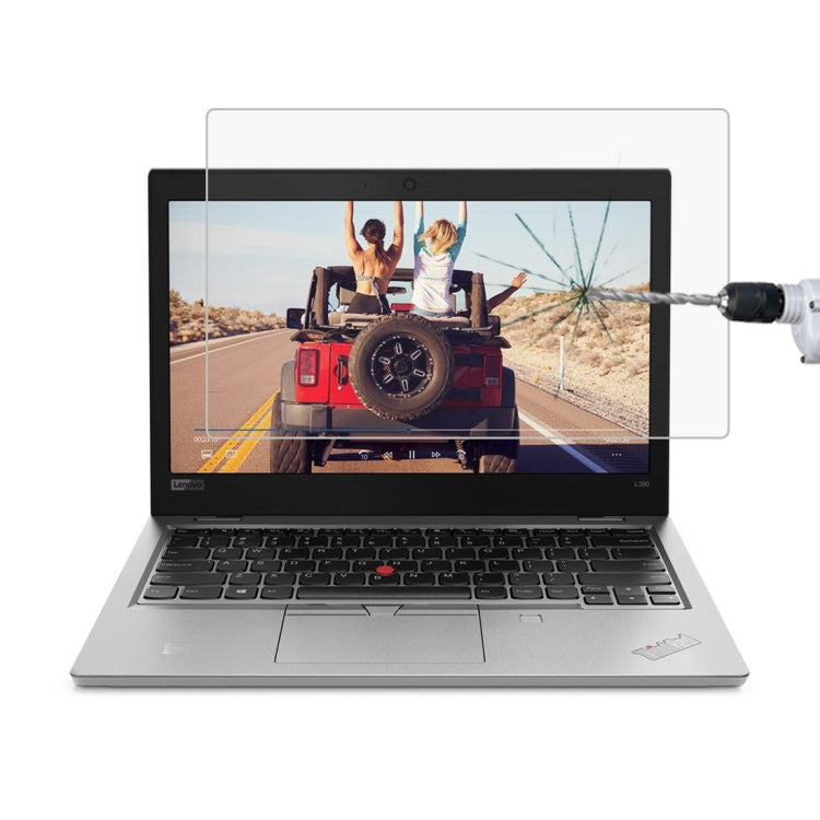 0.4mm 9H表面硬度全屏鋼化玻璃膜適用聯想ThinkPad L380 13.3吋，聯想L380