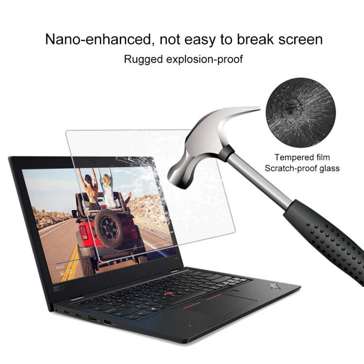 0.4mm 9H表面硬度全屏鋼化玻璃膜適用聯想ThinkPad L380 13.3吋，聯想L380