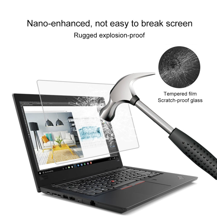 0.4mm 9H 表面硬度全屏鋼化玻璃膜，適用於 Lenovo ThinkPad L480 14 吋，Lenovo L480