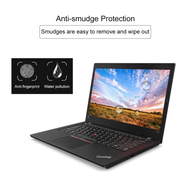 0.4mm 9H 表面硬度全屏鋼化玻璃膜，適用於 Lenovo ThinkPad L480 14 吋，Lenovo L480