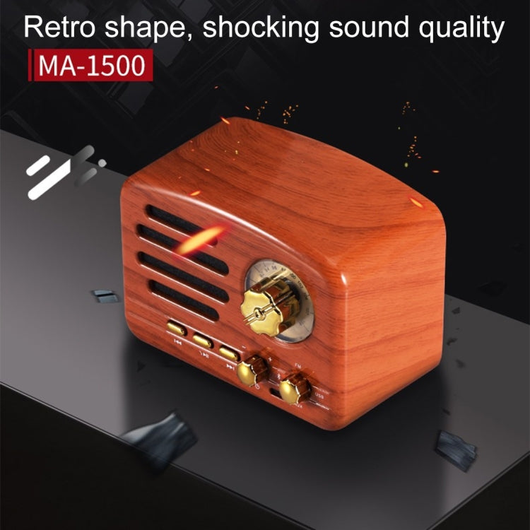 Angel MA-1500 復古藍牙 HiFi 收音機喇叭，附彩色 LED 燈，支援 USB、FM 及 3.5mm 輸入