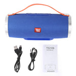 T&G TG109便攜無線藍牙V4.2立體聲喇叭，帶手柄，內建麥克風，支援免持通話、TF卡、AUX輸入與FM，TG109