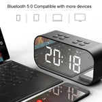AEC BT501 藍牙 5.0 迷你喇叭，帶 LED、鬧鐘、時鐘及鏡面，支援 32G TF 卡，BT501