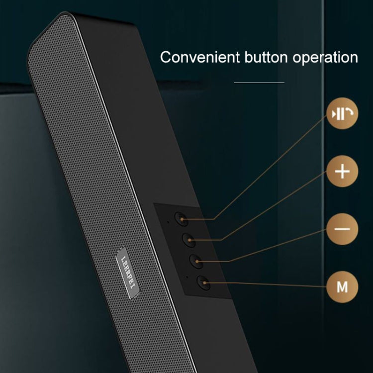 LEERFEI E91 10W 長條形雙喇叭多媒體藍牙音響，支援 TF 卡 / U 盤 / 3.5mm AUX，支援 TF 卡 / U 盤 / 3.5mm AUX