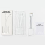NK-1035 Pro 兩合一 USB-C / Type-C + 8 Pin 公頭轉 RJ45 + 8 Pin 充電母頭介面轉接器，NK-1035 Pro