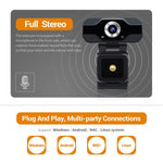 ESCAM PVR006 HD 1080P USB2.0 高清網路攝影機附麥克風，適用 PC，PVR006