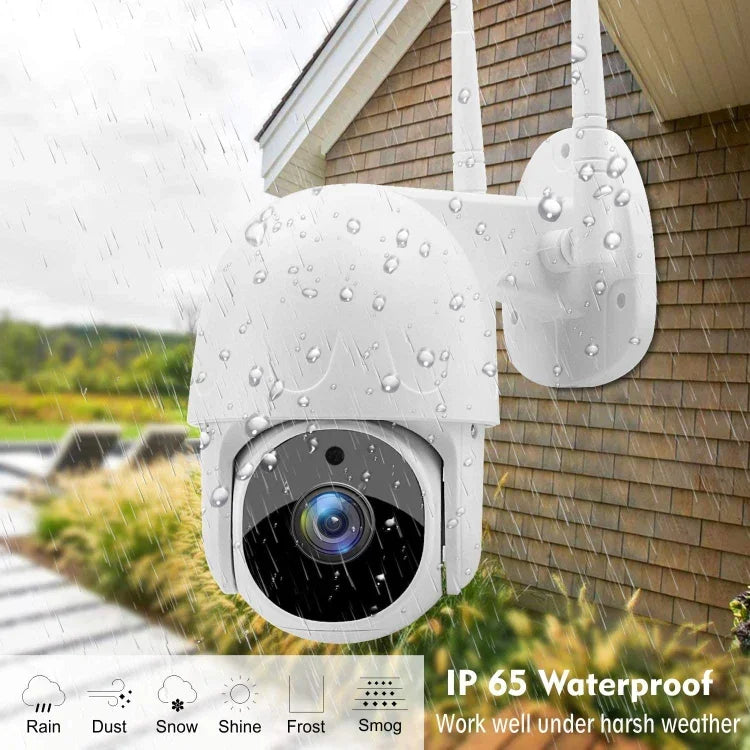 Tuya QX45 1080P 全高清 IP65 防水 2.4G 無線 IP 攝影機，支援動態偵測及雙向語音及夜視及 TF 卡，澳規插頭，支援動態偵測