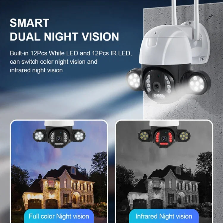 QX55 300 萬像素 IP65 防水 2.4G 無線 IP 攝影機，支援動態偵測及雙向語音及夜視及 TF 卡，歐規插頭，QX55