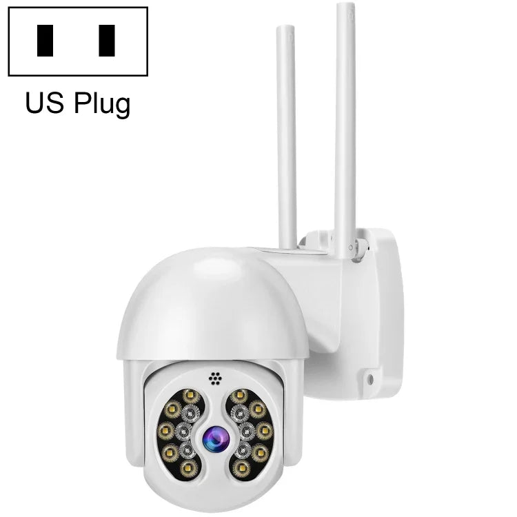 Tuya QX56 300 萬像素 IP66 防水 2.4G 無線 IP 攝影機，支援 Amazon Alexa 及 Google Home 及動態偵測及雙向語音及全彩夜視及 TF 卡，歐規插頭，支援 Amazon Alexa 及 Google Home