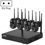 ESCAM WNK614 高清 300 萬像素 8 通道無線 + 4IPC 無線 NVR 安全系統，澳規插頭，WNK614