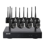 ESCAM WNK614 高清 300 萬像素 8 通道無線 + 4IPC 無線 NVR 安全系統，澳規插頭，WNK614