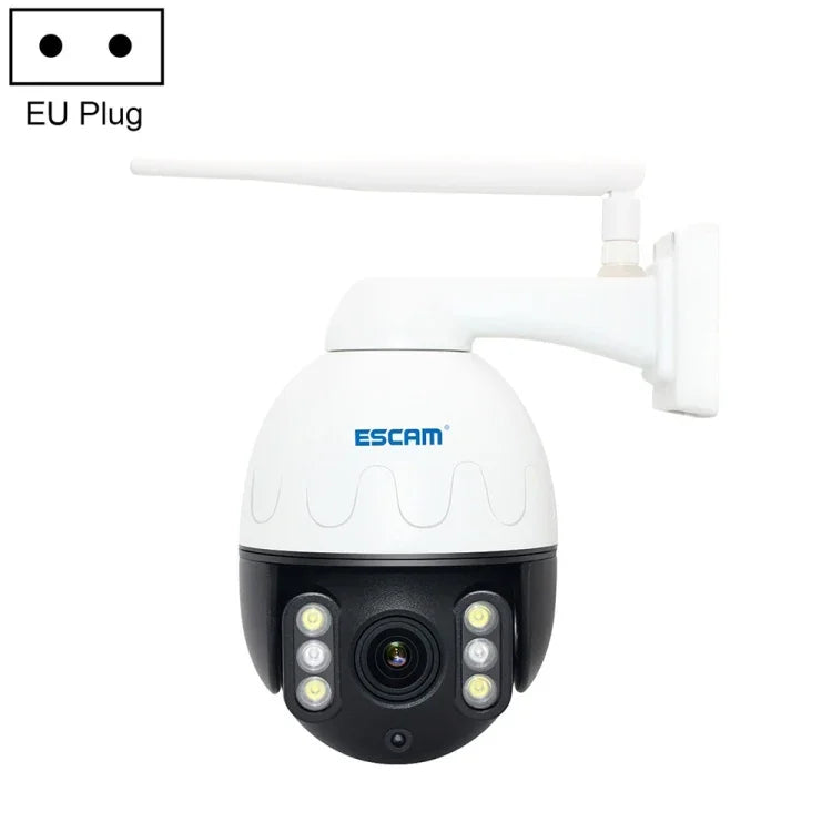 ESCAM Q5068 H.265 5MP 旋轉/傾斜/4倍變焦 WiFi 防水網路攝影機，支援 ONVIF 雙向通話及夜視，澳洲插頭、英國插頭、美國插頭、歐洲插頭、澳洲插頭