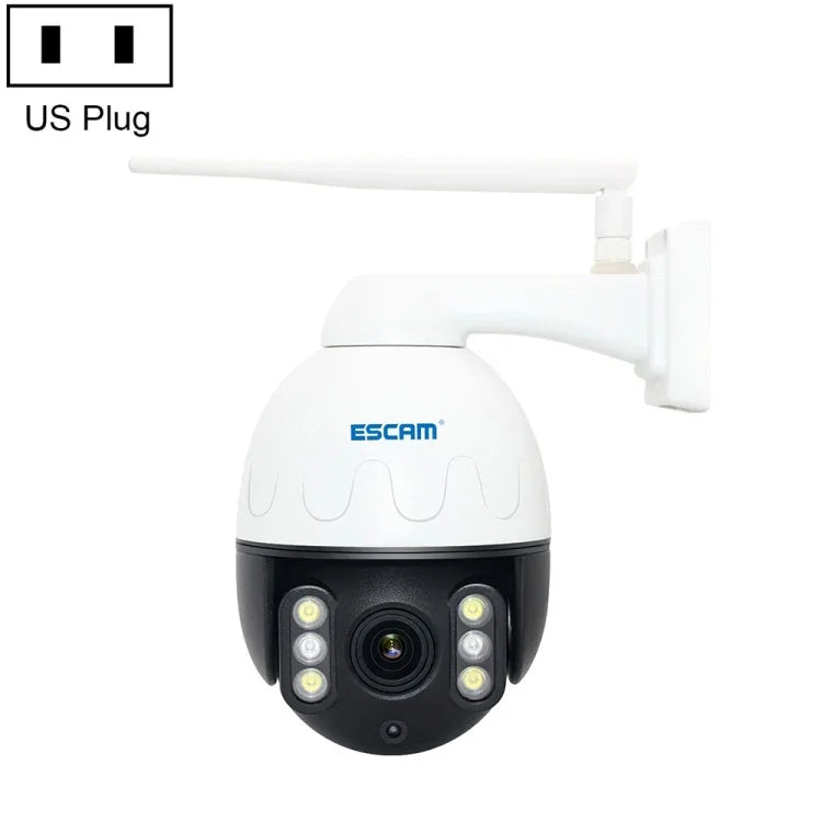 ESCAM Q5068 H.265 5MP 旋轉/傾斜/4倍變焦 WiFi 防水網路攝影機，支援 ONVIF 雙向通話及夜視，澳洲插頭、英國插頭、美國插頭、歐洲插頭、澳洲插頭