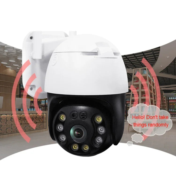 QX36 1080P 3.0MP 3.6mm 鏡頭 IP65 防水 PTZ 360 度旋轉 WiFi 攝影機，支援日夜全彩、雙向語音對講、動態人體偵測、影片回放及 128GB TF 卡，澳規插頭，QX36