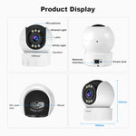 SriHome SH046 400 萬像素 FHD 低功耗無線家用安全攝影機系統，SH046