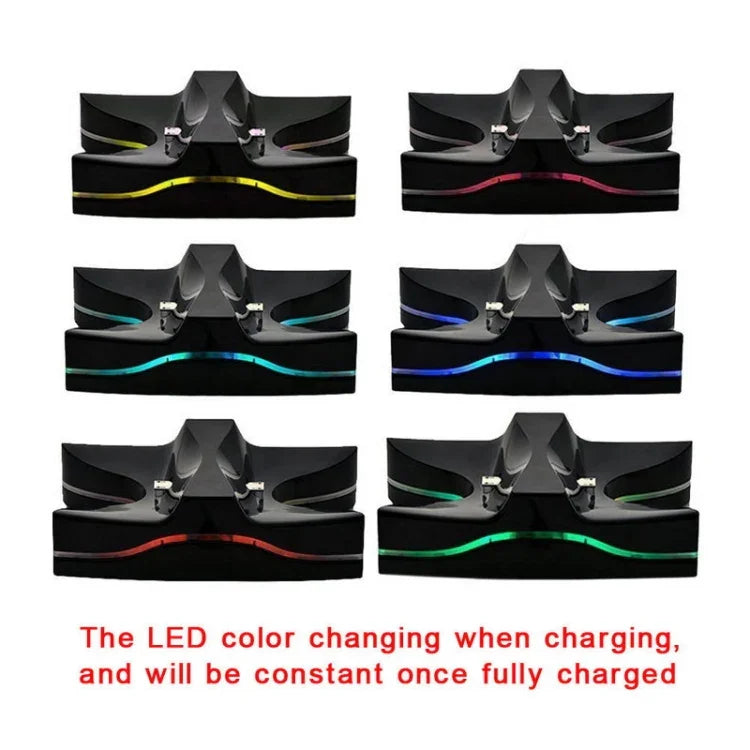 特殊 UFO 造型雙 USB 充電座支架 / 控制器充電座，適用 PS4 Playstation 4，附多色 LED，適用 PS