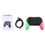 具截圖震動功能無線遊戲專業控制器，適用 Nintendo Switch（綠粉色），適用 Nintendo-Switch（綠粉色）