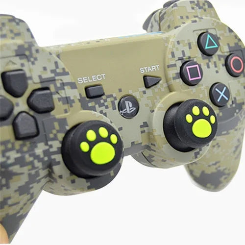 4 件組可愛貓爪矽膠保護套，適用 PS4 / PS3 / PS2 / XBOX360 / XBOXONE / WIIU 遊戲手把搖桿
