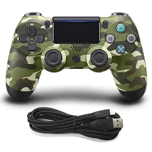 有線遊戲控制器，適用於 Sony PS4，綠色迷彩