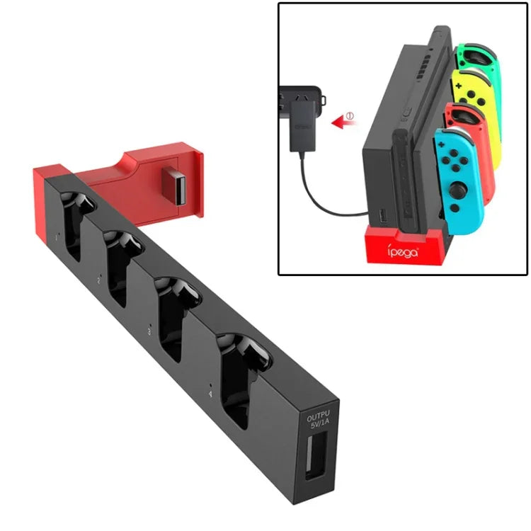 iPega PG-9186 遊戲控制器充電座，帶指示燈，適用於 Nintendo Switch Joy-Con，PG-9186