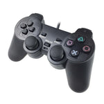 雙震動有線遊戲搖桿手柄，適用於 PS2