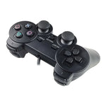 雙震動有線遊戲搖桿手柄，適用於 PS2