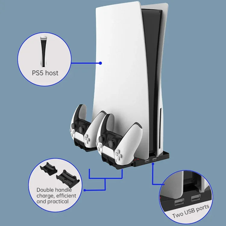 iplay HBP-269 PS5 專用 / UHD 充電座直立底座帶手柄充電器，iPega HBP-269