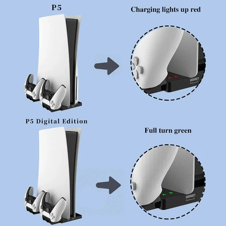iplay HBP-269 PS5 專用 / UHD 充電座直立底座帶手柄充電器，iPega HBP-269