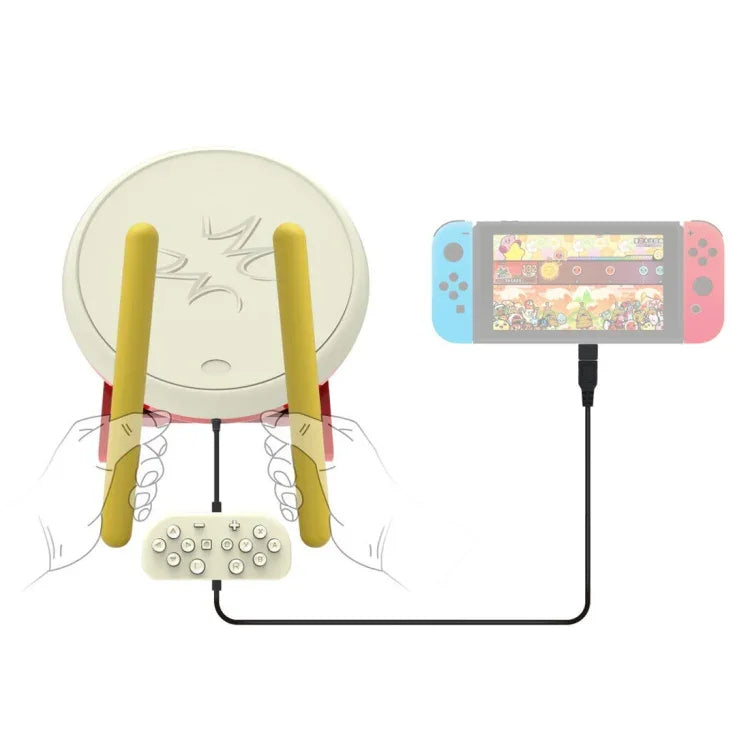 DOBE TNS-1867 電子遊戲鼓棒控制器太鼓鼓組，適用於 Nintendo Switch，適用於 Nintendo Switch