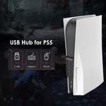 KJH P5-008 6合1 USB分線擴展集線器，適用於PS5，KJH P5-008