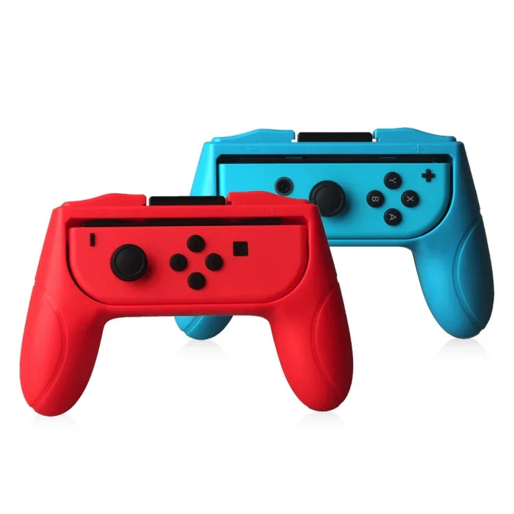 OIVO 2 件組左右手遊戲握把控制器，適用於 Nintendo Switch Joy-con 握把，紅色與藍色