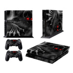 Sony PS4 暗黑惡魔圖案時尚彩色保護貼，暗黑惡魔圖案