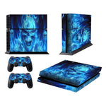 Sony PS4 骷髏圖案時尚彩色保護貼，骷髏圖案