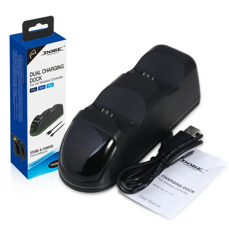 DOBE TP4-1781 無線控制器雙充電座 LED 充電器手柄充電器，適用於 PS4 / Slim / Pro，TP4-1781