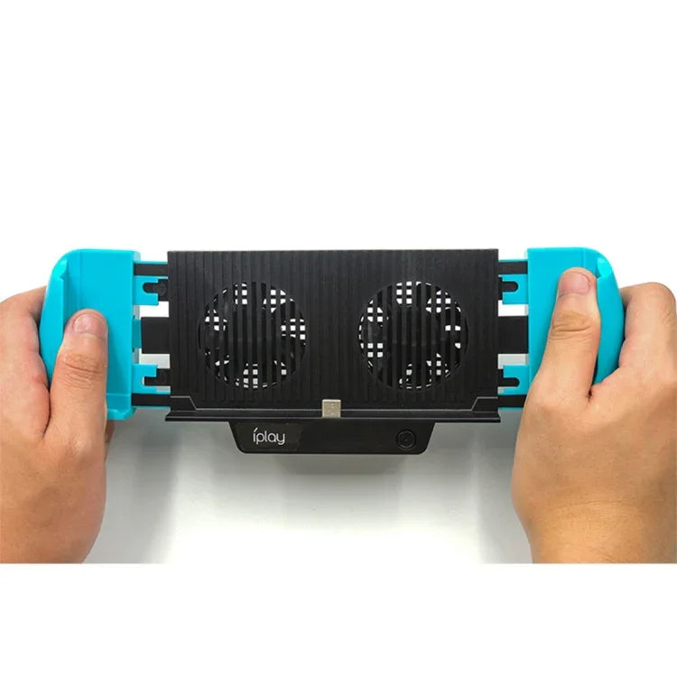 IPLAY 主機充電握把支架殼散熱風扇，適用 Switch Lite