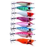 HENGJIA HENG JIA SJ011 8合1 10cm夜光塑料硬餌魷魚釣魚餌套裝釣魚用具餌料，隨機顏色發貨