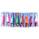 HENGJIA HENG JIA SJ011 8合1 10cm夜光塑料硬餌魷魚釣魚餌套裝釣魚用具餌料，隨機顏色發貨