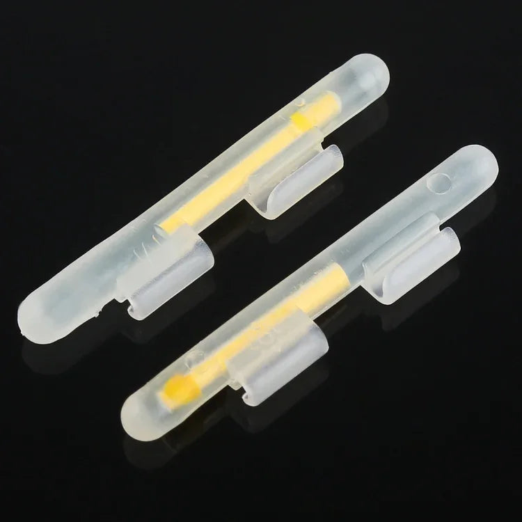 5 Packs OCEAN SUN Clip-On Luminous Float Night Fishing Light Stick, M, Fits Rod Tip 2.0-2.6mm, Clip-On, M