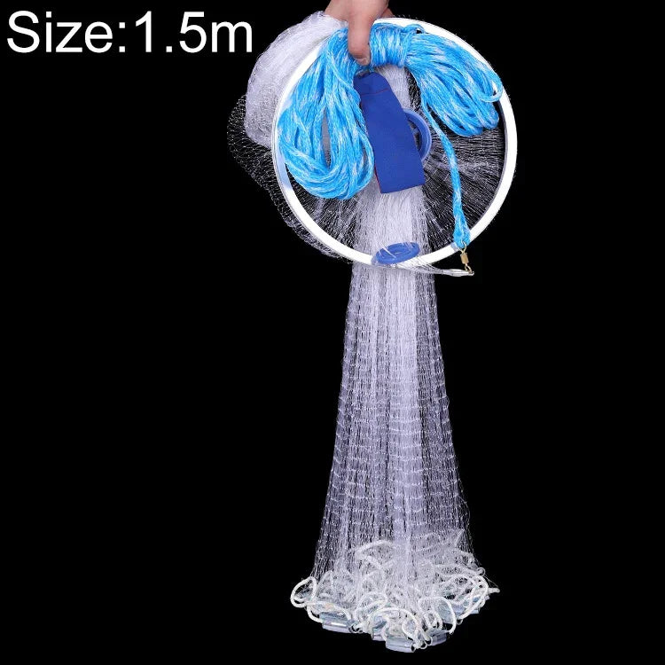美國易投擲捕魚網漁網釣魚用具，1.2m輪胎繩，1.2m單絲線，1.5m輪胎繩，1.5m單絲線